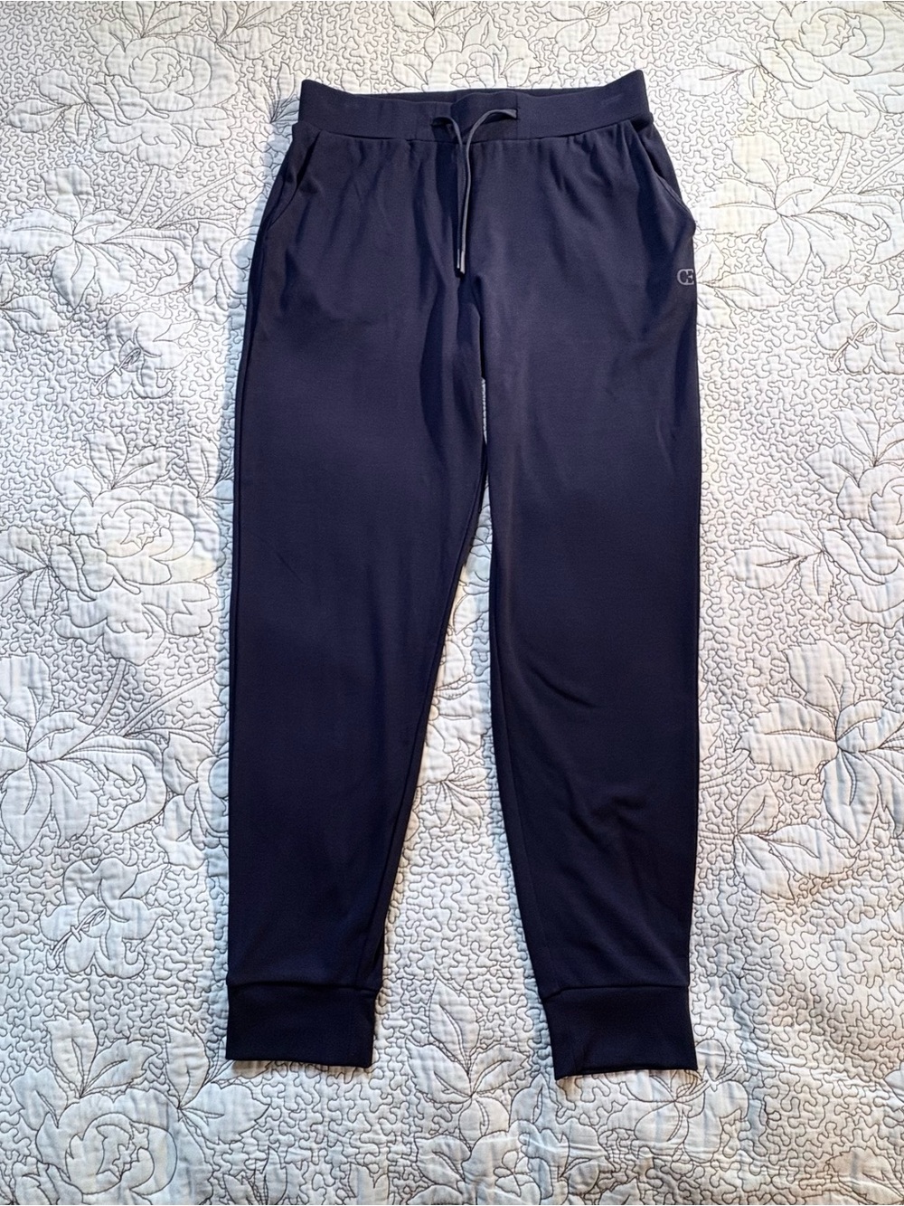 ☀️Cozy Earth Brushed Bamboo Jogger Pants Navy Blue Lounge Athleisure Sz M🧡 - Picture 2 of 11